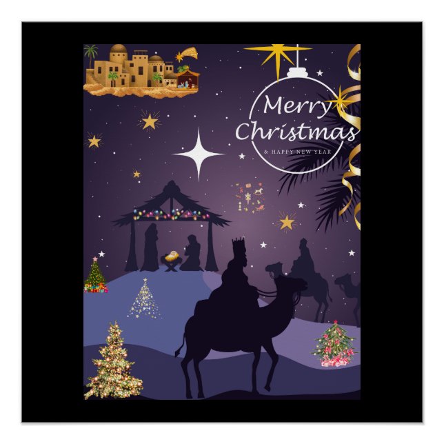 Póster Merry Christmas.  (Frente)