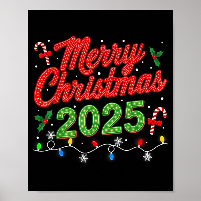 Poster Merry Christmas For Women Men Boys Youth Xmas  (Frente)