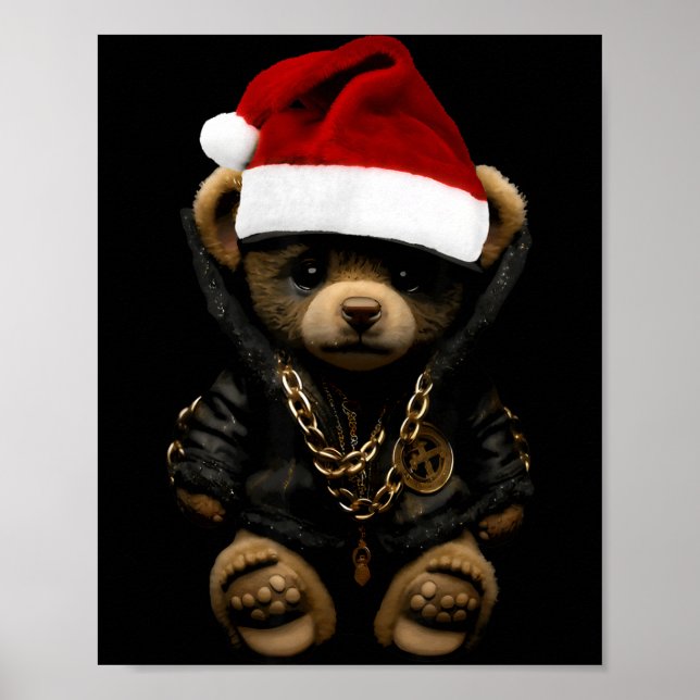 Poster Merry Christmas Merry 2025 Teddy Fashion Rap Teddy (Frente)