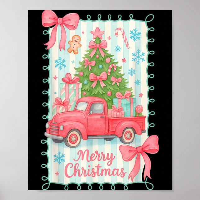 Poster Merry Christmas Nk Truck Family Matching Pajamas G (Frente)