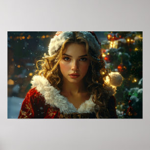 Poster MERRY CHRISTMAS por Papais noeis Girl