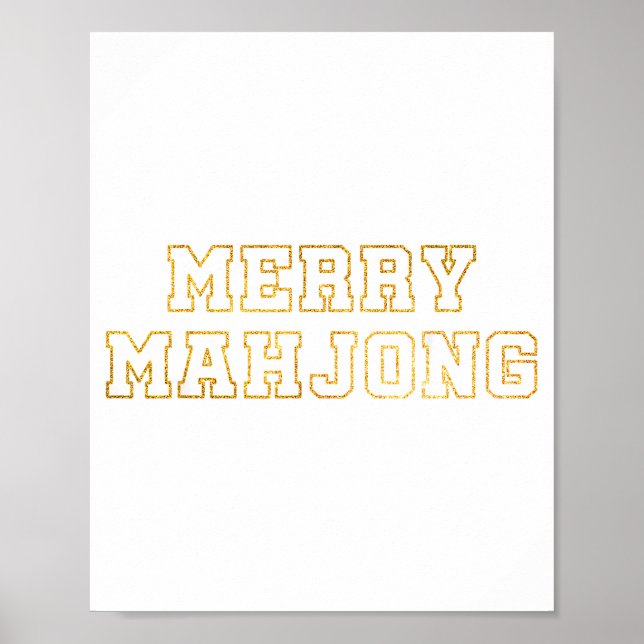 Poster Merry Mahjong Christmas Mahj Holiday Party Women M (Frente)