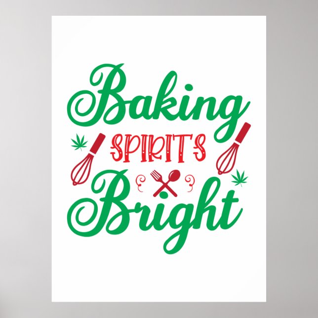 Poster Merry Xmas Fazendo Espíritos Brilhante (Frente)