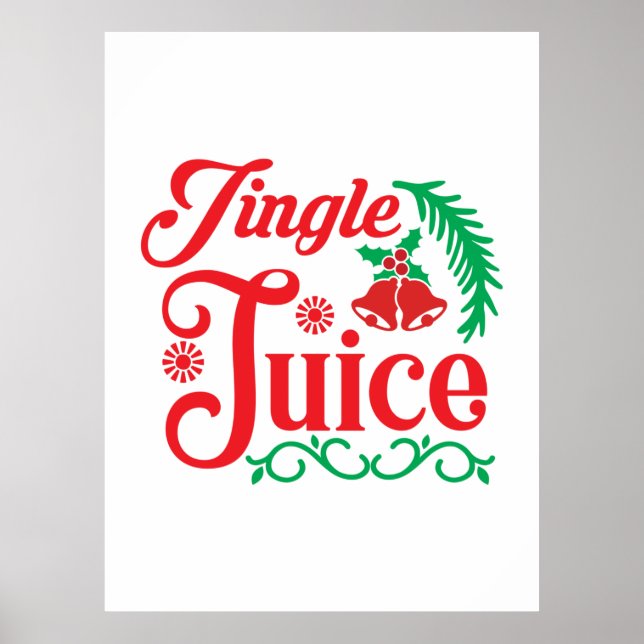 Poster Merry Xmas Happy Jingle Juice (Frente)