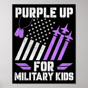 Poster Mês da criança militar roxo para militar