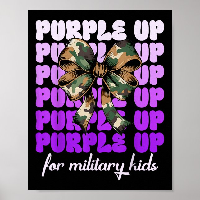 Poster Mês Da Garota Militar Roxo Para Mil (Frente)
