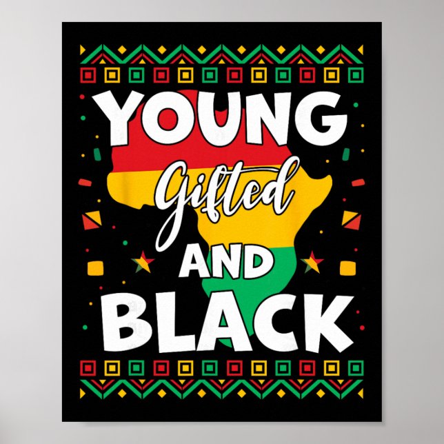 Poster Mês da História Africana Mapas Jovens Dotados E  (Frente)