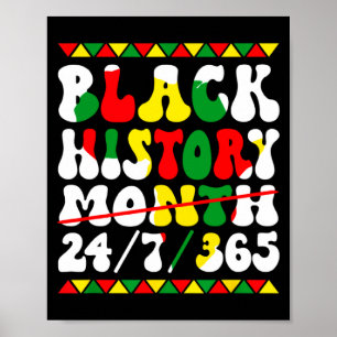 Poster Mês da História Afro-Americana Afro Melanina Mulhe