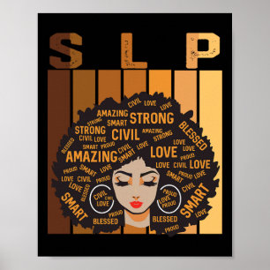 Poster Mês da História Afro-Americana das Mulheres Afro S