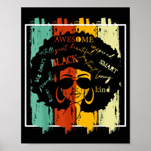 Poster Mês da História Afro-Americana e Negra Melanina 