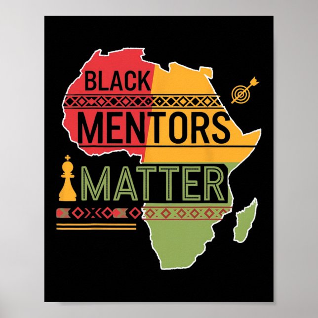 Poster Mês da História Negra 2025 Mentores Negros Problem (Frente)