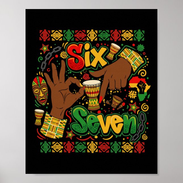 Poster Mês da História Negra 67 Seis Sete Meme Afro-Ameri (Frente)