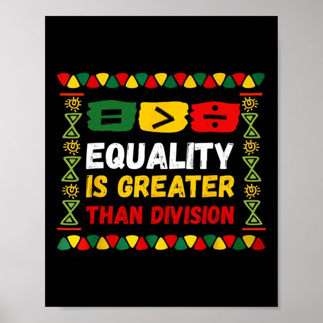 Poster Mês da História Negra A Igualdade é Maior Que a Di (Frente)