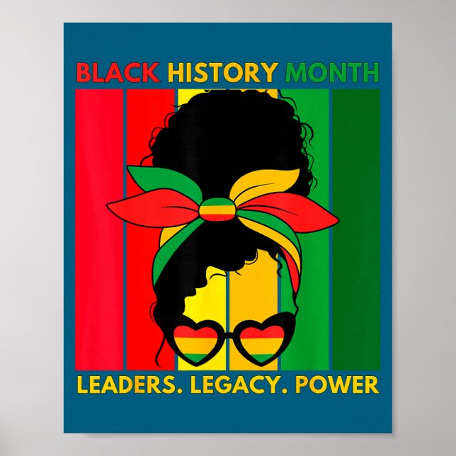 Poster Mês da história negra afro-americano  (Frente)