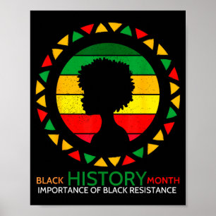 Poster Mês da história negra afro-americano