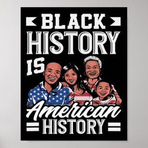 Poster Mês da História Negra Bandeira América Americana