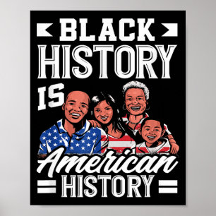 Poster Mês da História Negra Bandeira América Americana