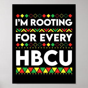 Poster Mês da História Negra da Hbcu Estou Torcendo por C