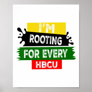 Poster Mês da História Negra da Hbcu Estou Torcendo Por C