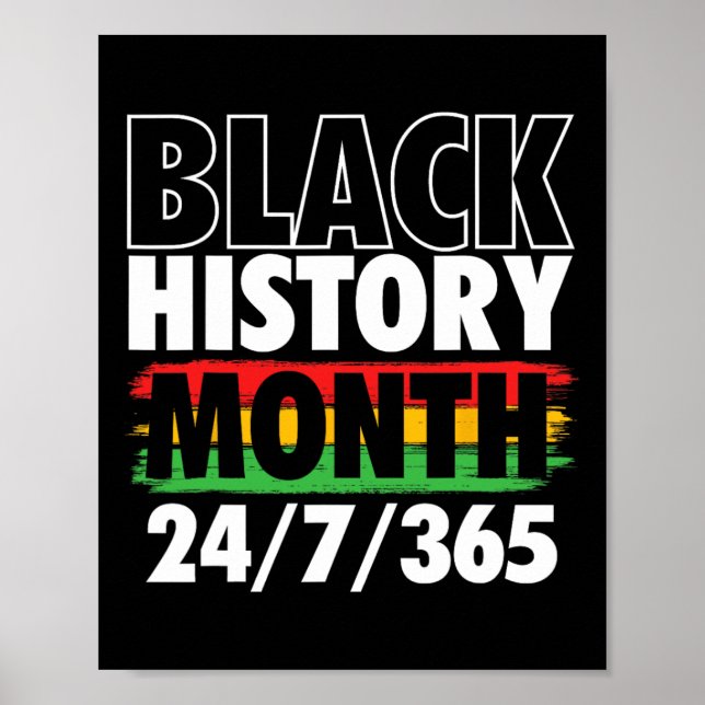 Poster Mês da História Negra - Dia de Mlk Raízes Africana (Frente)