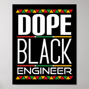 Poster Mês da História Negra do Engenheiro Negro da Droga
