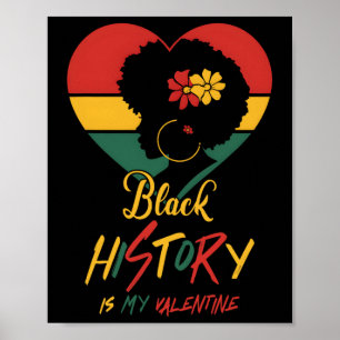 Poster Mês da História Negra É Meu Dia dos Namorados Mulh