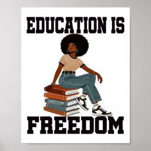 Poster Mês da História Negra Educação É Liberdade Profess
