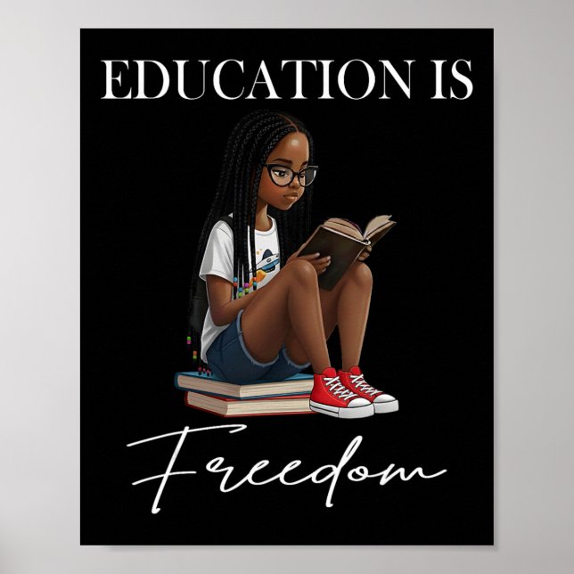 Poster Mês da História Negra Educação É Livros Liberdade  (Frente)