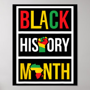 Poster Mês da História Negra - Empoderar os Direitos Civi