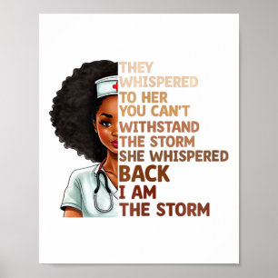 Poster Mês da História Negra Enfermeira Orgulhosa Negra A