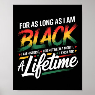 Poster Mês da História Negra Enquanto Eu For Negro Eu Sou