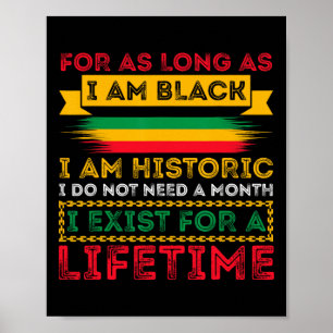 Poster Mês da História Negra Enquanto Eu For Negro Eu Sou
