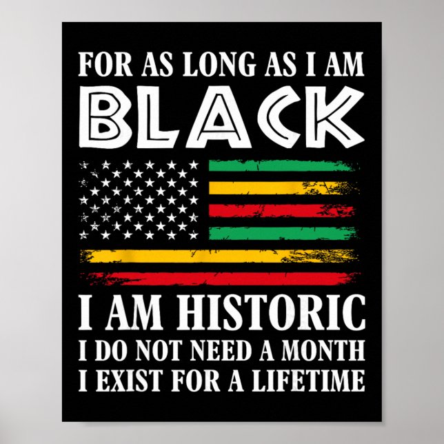 Poster Mês da História Negra Enquanto Eu For Negro Eu Sou (Frente)