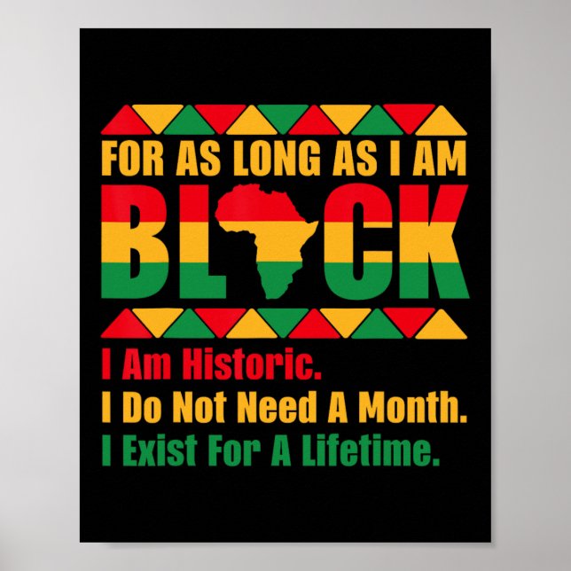 Poster Mês da História Negra Enquanto Eu For Orgulho Negr (Frente)