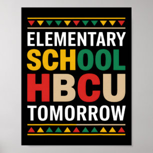 Poster Mês da História Negra Escola Primária Hbcu Amanhã