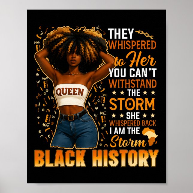 Poster Mês da História Negra Eu Sou A Tempestade Afro Rai (Frente)