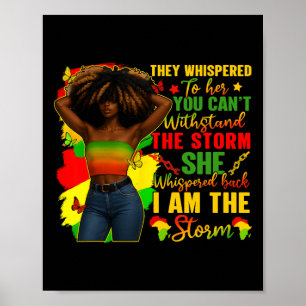 Poster Mês da História Negra Eu Sou A Tempestade Black Af