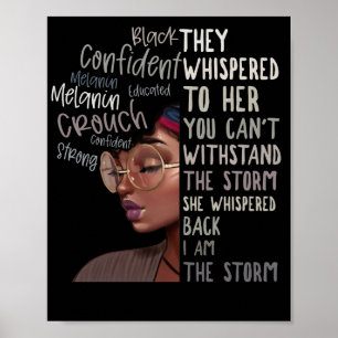 Poster Mês Da História Negra Eu Sou A Tempestade Forte 