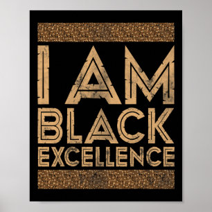 Poster Mês da História Negra Eu Sou Excelência Negra 