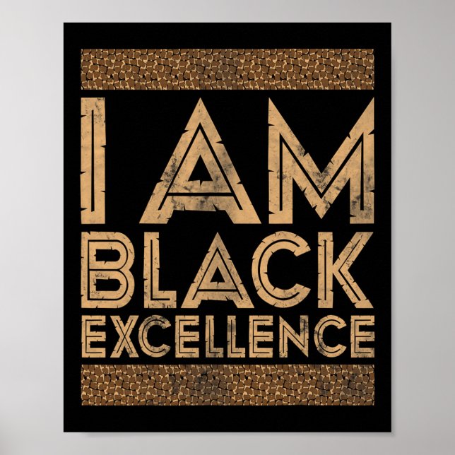 Poster Mês da História Negra Eu Sou Excelência Negra  (Frente)