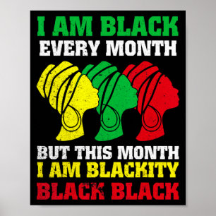Poster Mês da História Negra Eu Sou Negro Todos os Meses
