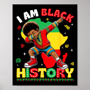 Poster Mês da História Negra Eu Sou o Menino de Dabbing d