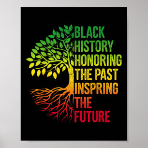Poster Mês da História Negra Honrando o Passado Inspirand