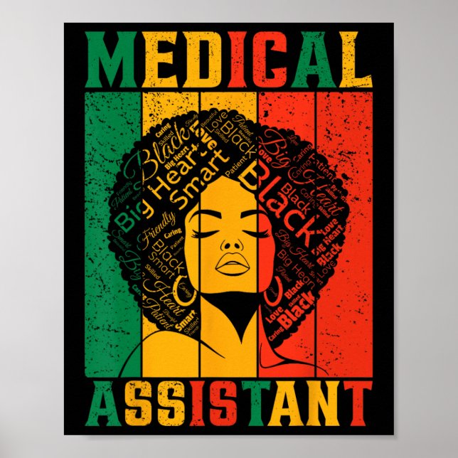 Poster Mês da História Negra Instantâneo Médico Afro-Amer (Frente)