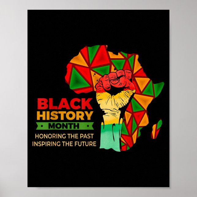 Poster Mês da história negra Juneteenth orgulho punho men (Frente)