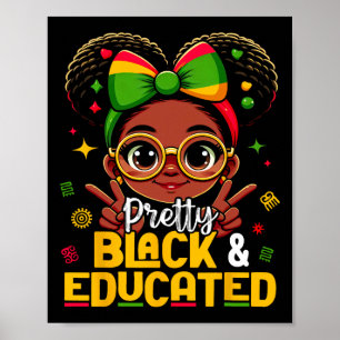 Poster Mês da História Negra Linda Negra Educada Africana