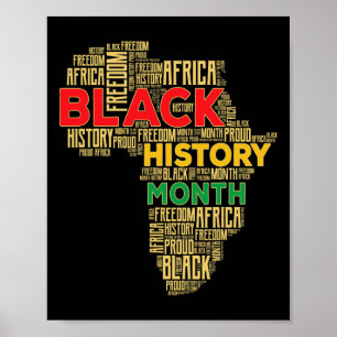 Poster Mês da História Negra Mapa da África