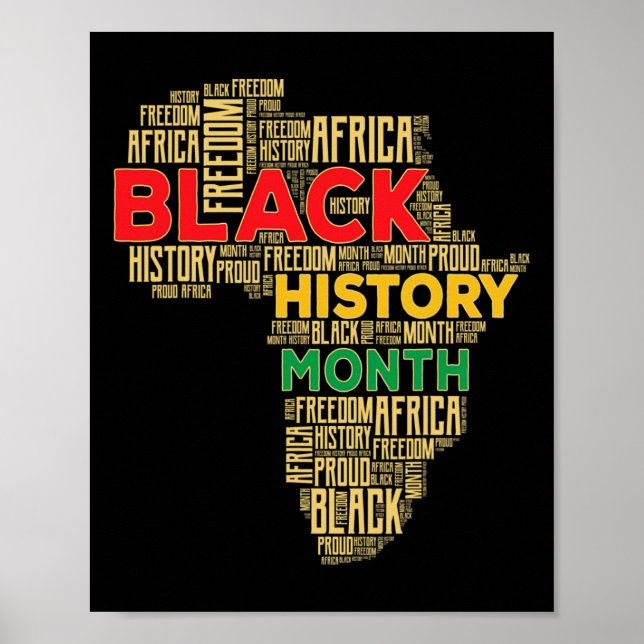 Poster Mês da História Negra Mapa da África  (Frente)