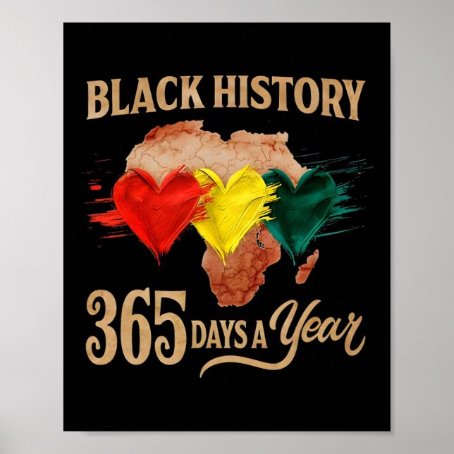 Poster Mês da História Negra Mapa de 365 Dias Afro Americ (Frente)