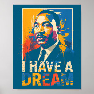 Poster Mês da história negra Martin tem sonho Luther King